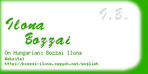 ilona bozzai business card